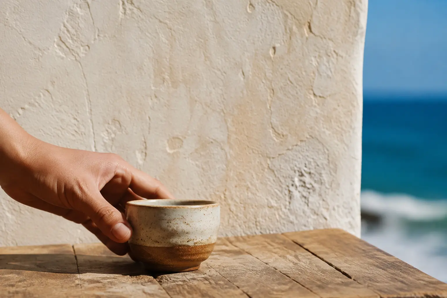 Moment artisanal dans un lieu côtier marocain
